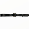 Black croc-print leather belt