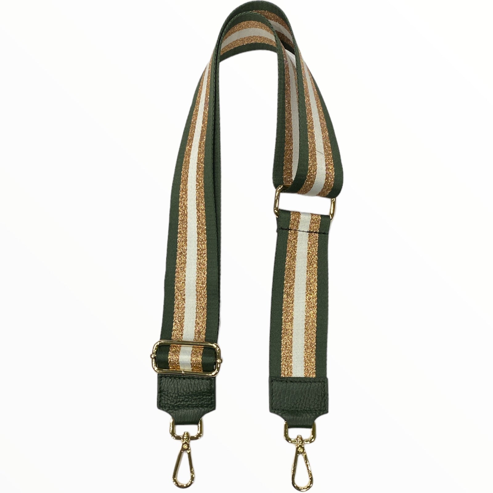 Forest green adjustable strap with gold details