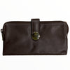 Brown with beige leather wallet