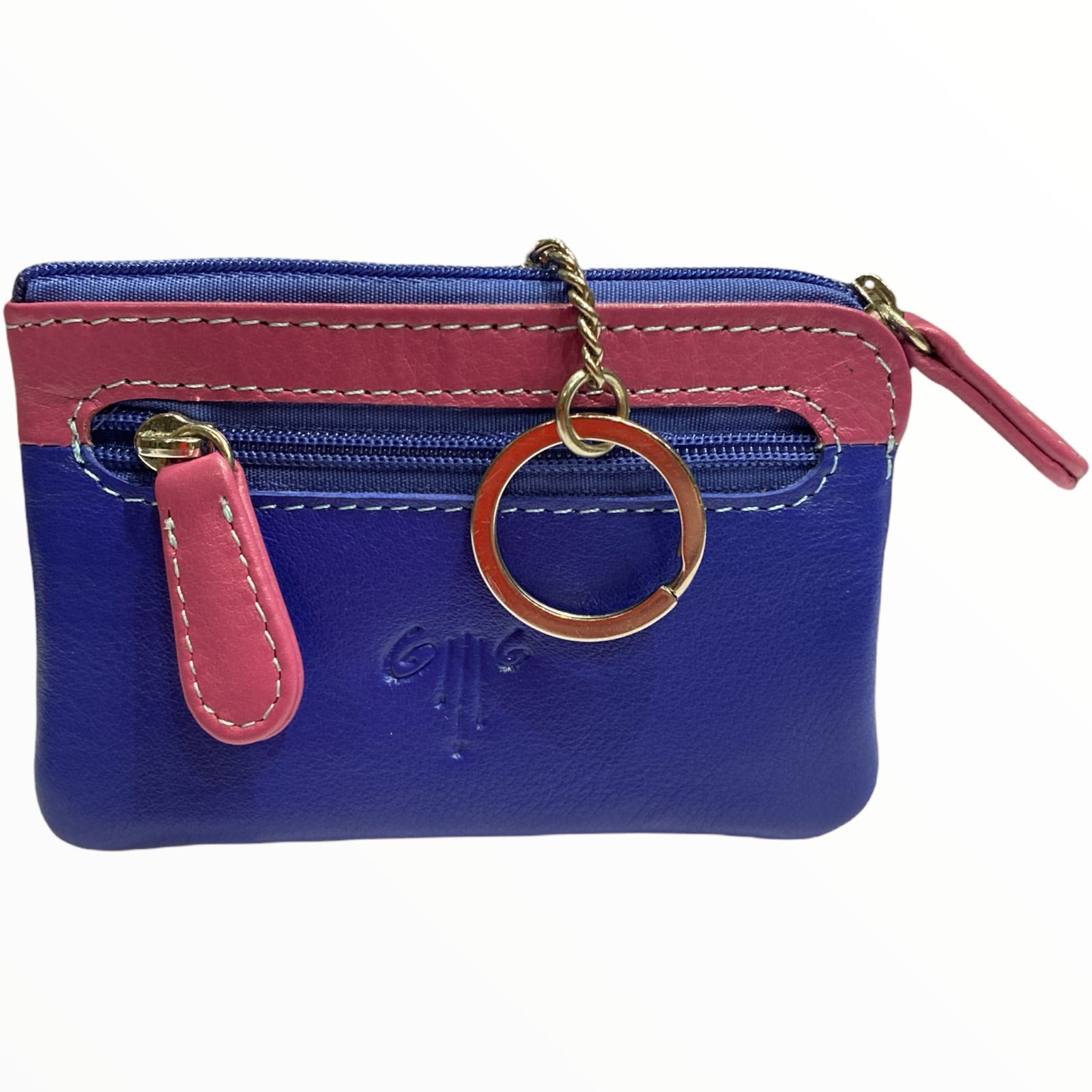 Purple leather key holder