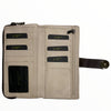 Brown with beige leather wallet