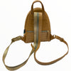 Agapi small. Camel backpack with calf-hair details.