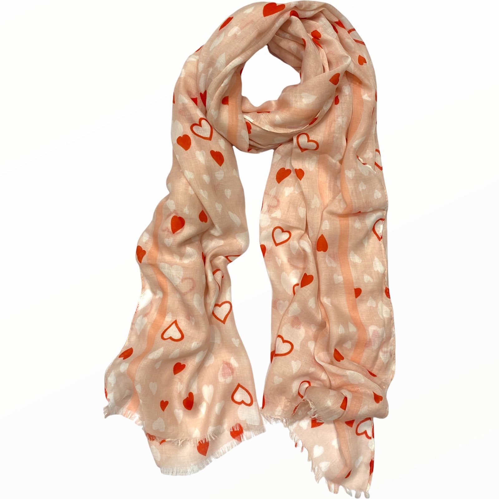 Pink hearts scarf