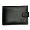 Black leather unisex wallet