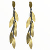 Grey ancient greek leaves earrings