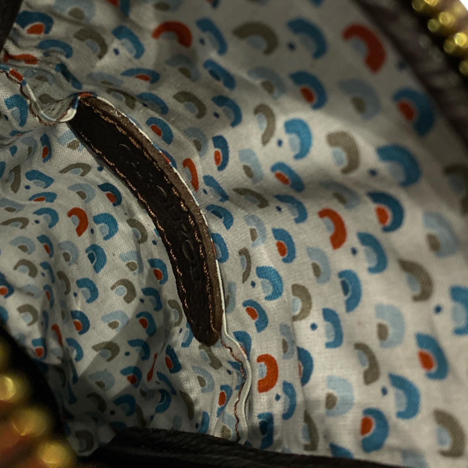 Dark brown-beige zebra-print mobile leather case