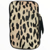 Animal-print calf-hair mobile leather case