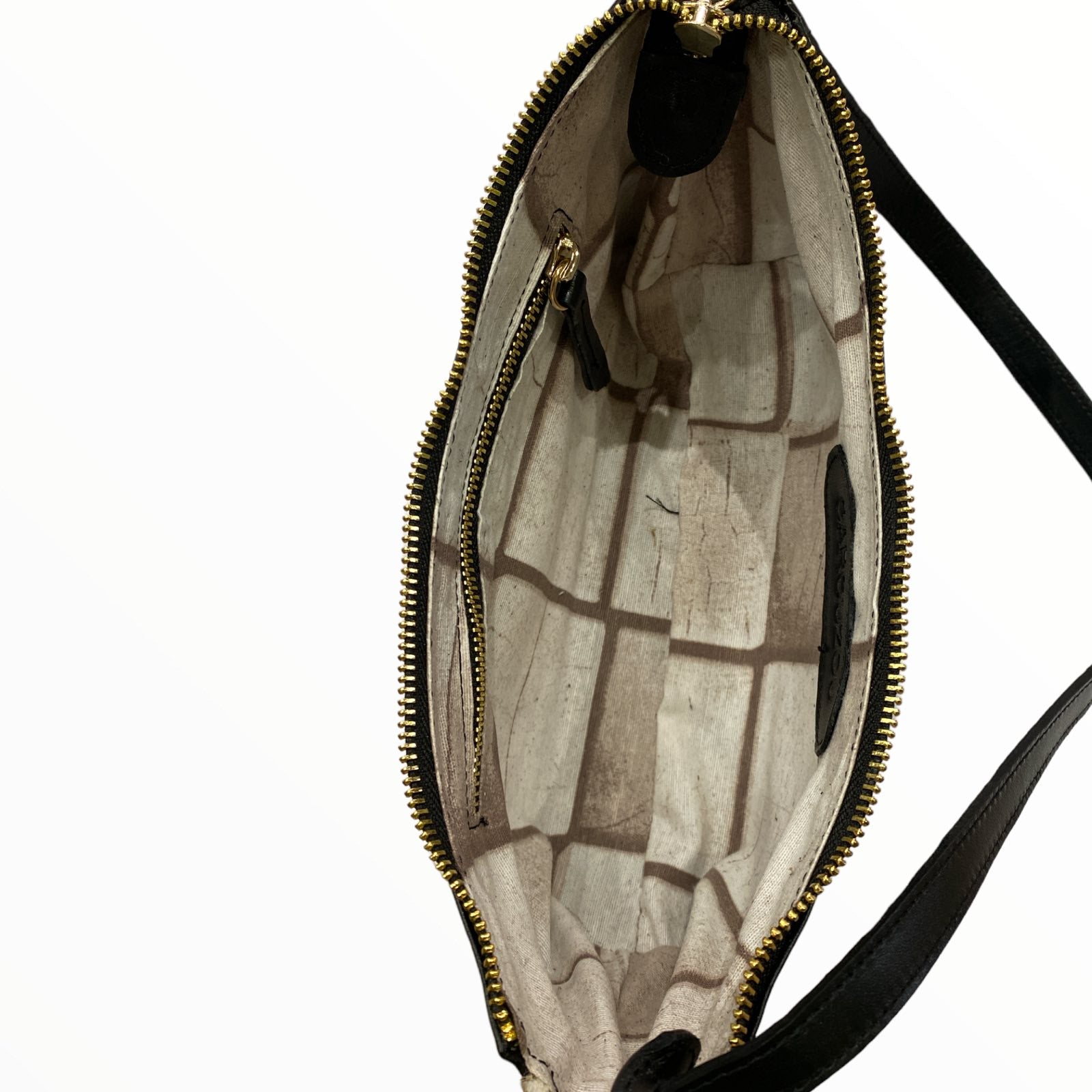 Natalie Med. Black quilted leather evening bag