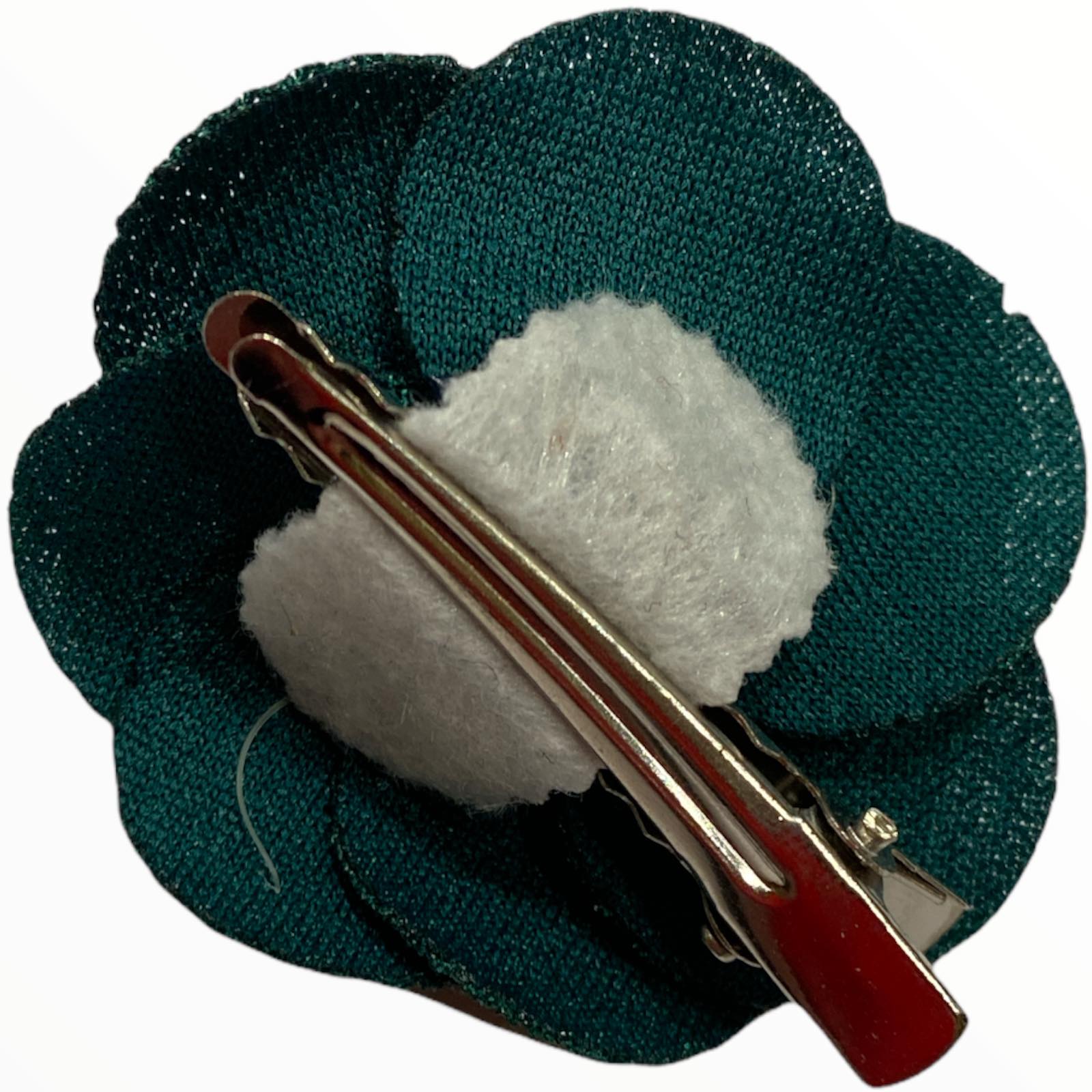 Green flowers hair clips