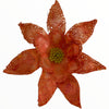 Orange flower brooch