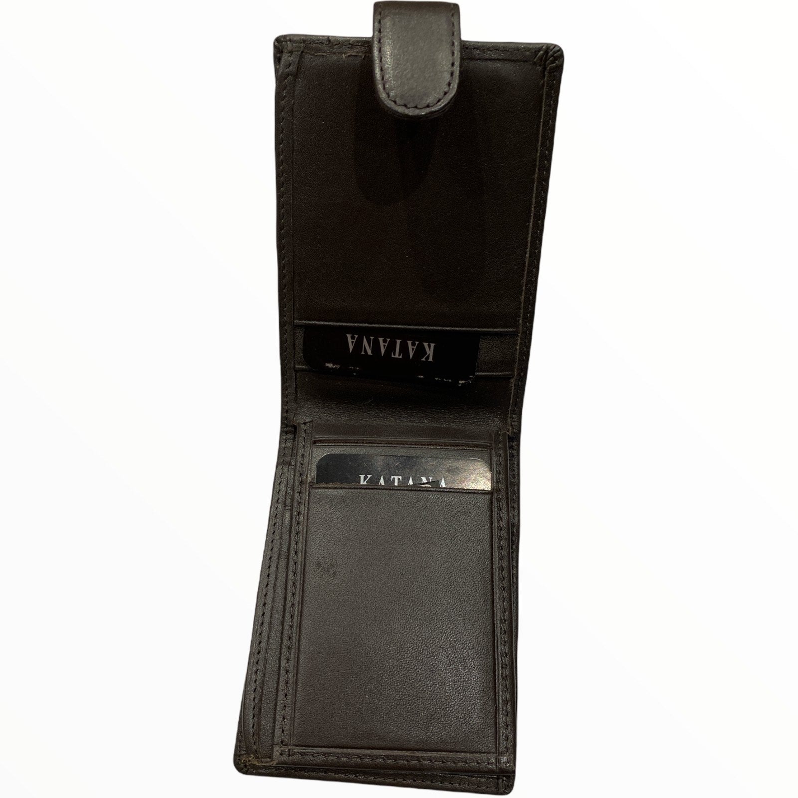 Brown leather unisex wallet