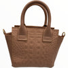 Gina mini. Nude calf-hair leather tote bag