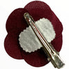 Burgundy flowers hair clips