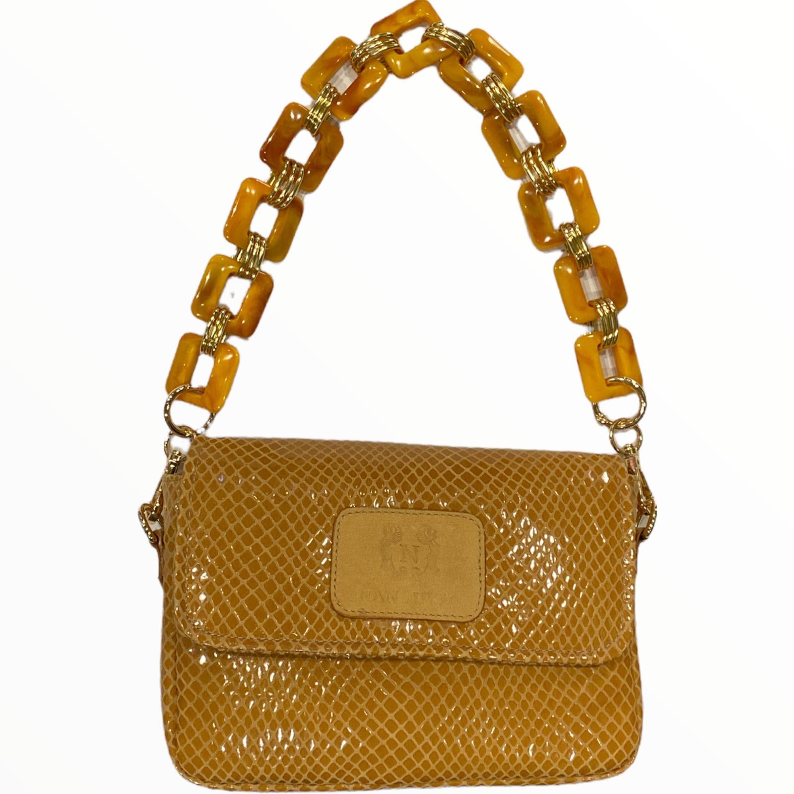 Mandy mini. Camel mermaid leather limited edition bag