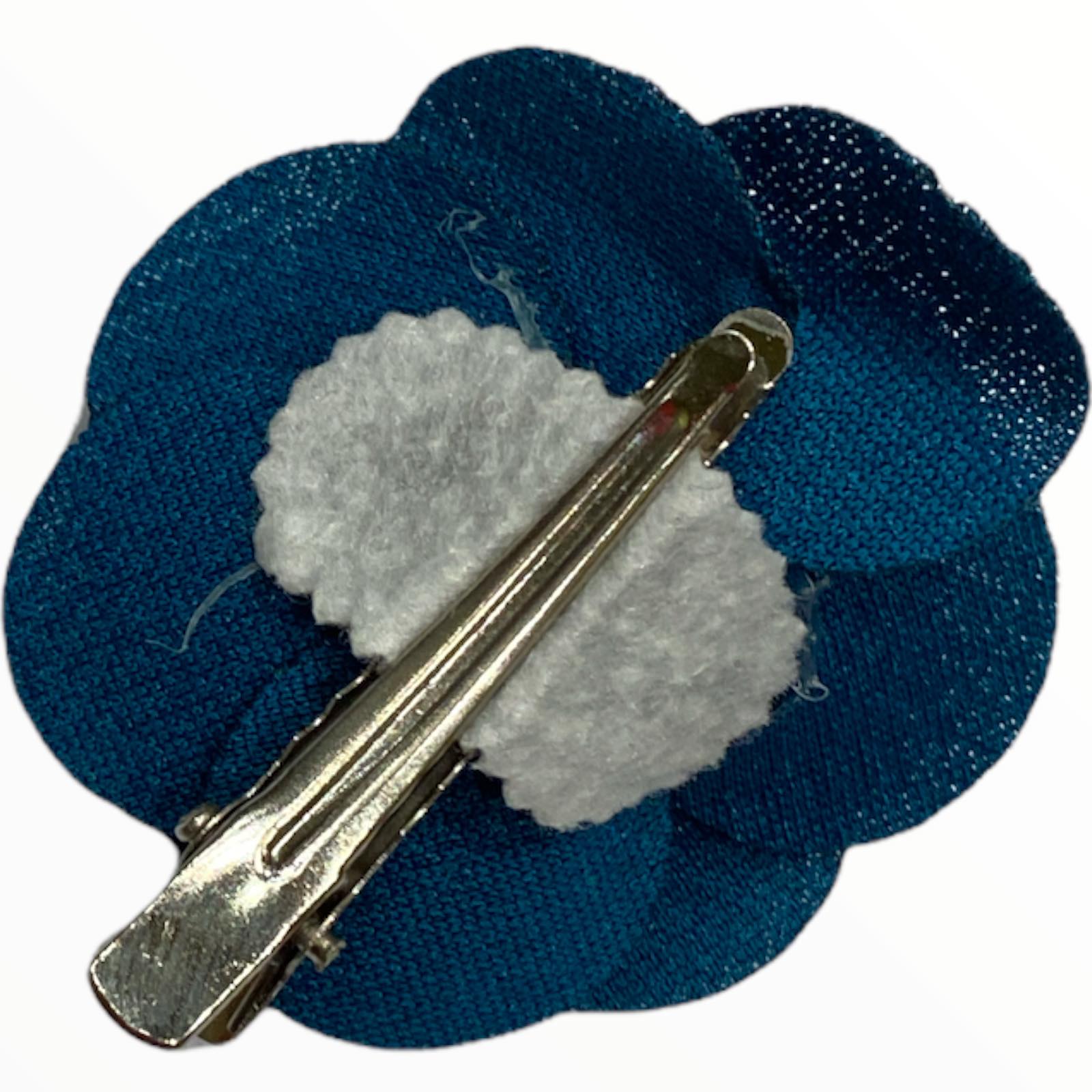 Blue flowers hair clips