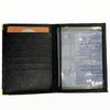 Black leather unisex card holder