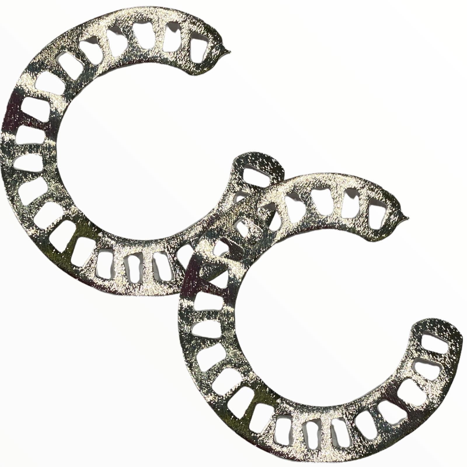 Silver hoops earrings