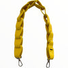Yellow leather shoulder strap