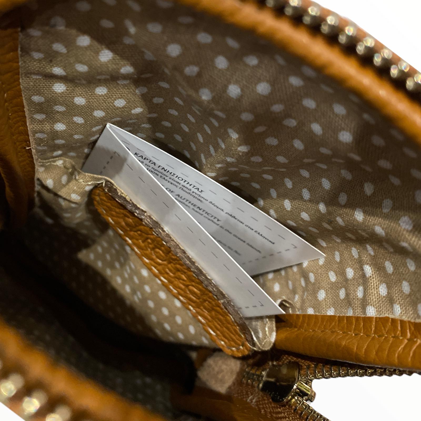 Taba-beige zebra-print mobile leather case