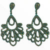 Turquoise earrings with crystals