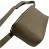 Grey unisex minimal leather belt bag