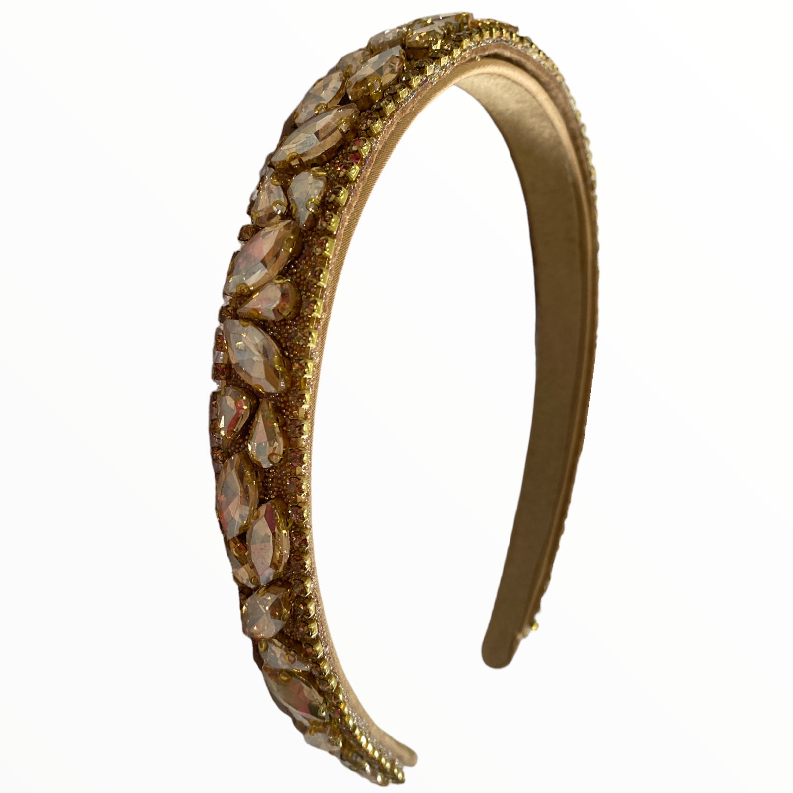 Gold luxury crystals hairband