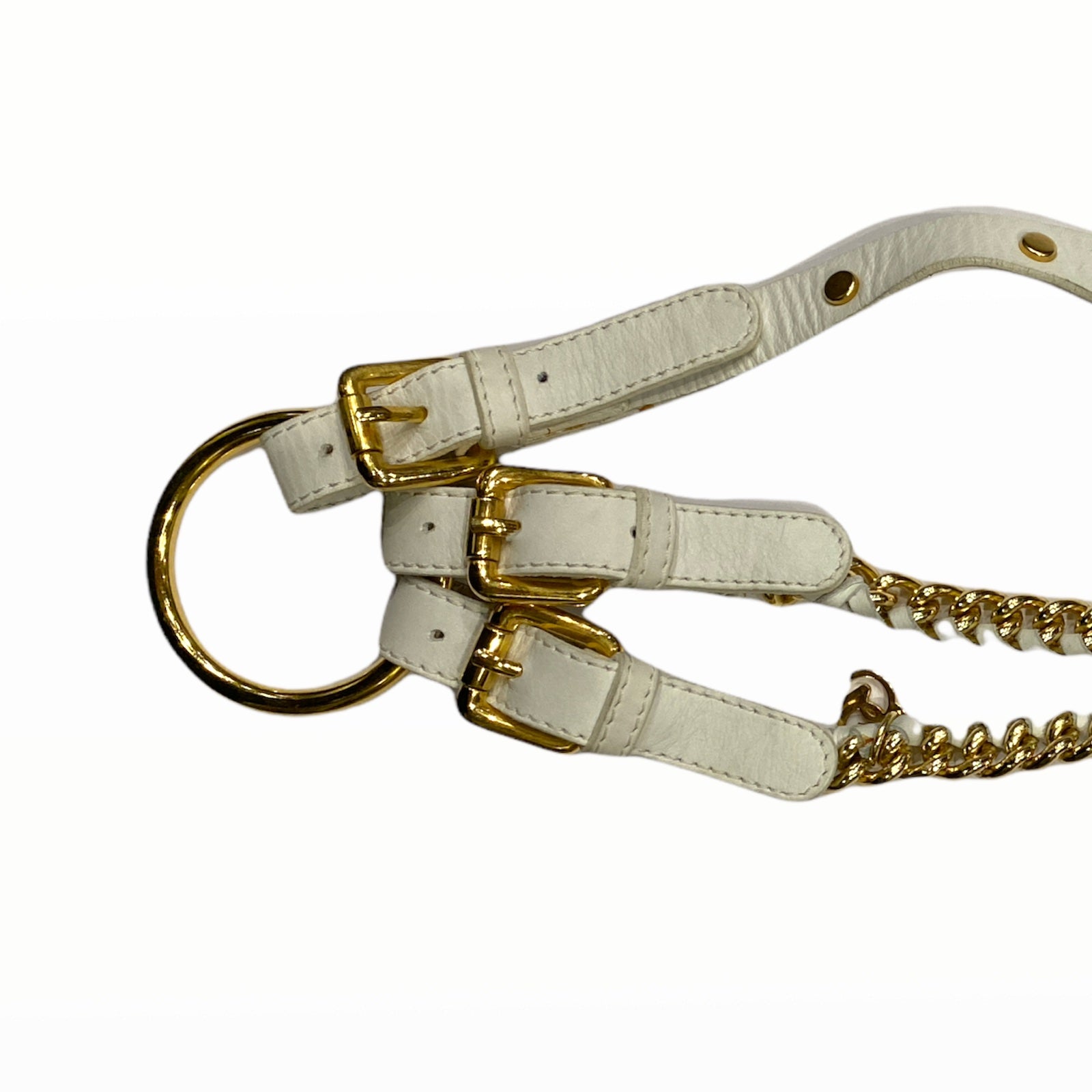 Trendy leather chain belt