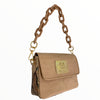 Mandy mini. Nude crocο-print leather limited edition bag