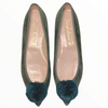 Ella ultra chic dark green pretty ballerinas with pom pom