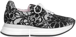 Worn by Olivia Palermo.Black sneakers with lace