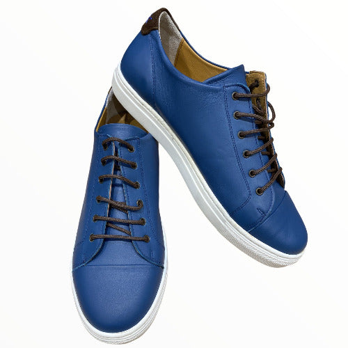 Blue lifestyle anatomic leather sneakers