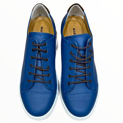 Blue lifestyle anatomic leather sneakers