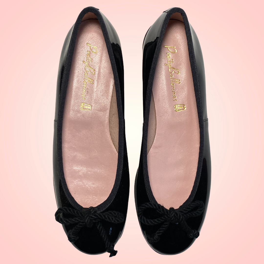 Rosario.Black leather shoe with 3,5cm rubber sole