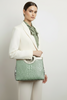 CIRCLE. SAGE GREEN 3D LEATHER ART 1 & ONLY BAG