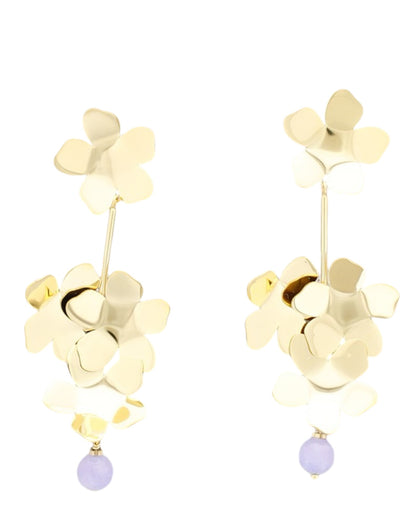 FLOWER STONE EARRINGS