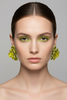 LIME OVERSIZED FLOWER EARRINGS