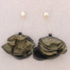 BLACK PETALS LOVELY EARRINGS