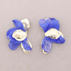 HALF FLOWER STATEMENT EARRINGS