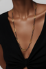 GOLD AND SILVER CHIC SFYRILATO LONG NECKLACE