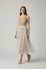VANILLA TULLE SKIRT WITH GOLD INTERNAL SEQUINS
