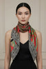 MULTI CORAL ART SILK FOULARD