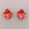 CORAL OVERSIZED FLOWER EARRINGS