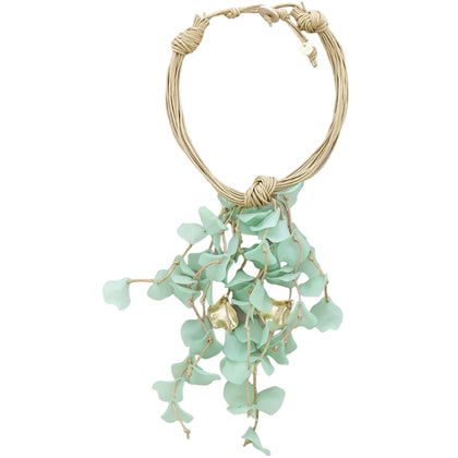 SAGE GREEN PETALS NECKLACE