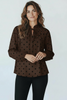 BROWN 3D SHIRT WITH BLACK POLKA DOTS