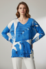 ART ROYAL BLUE V CUT BLOUSE