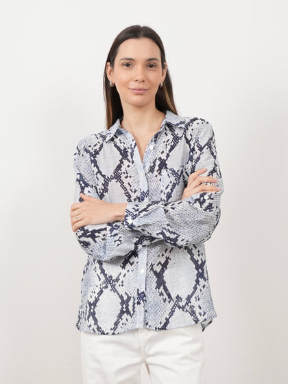 FASHION SNAKE PRINT SHIRT IN 2 COLORS