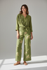 OLIVE FLORAL WIDE PANTS