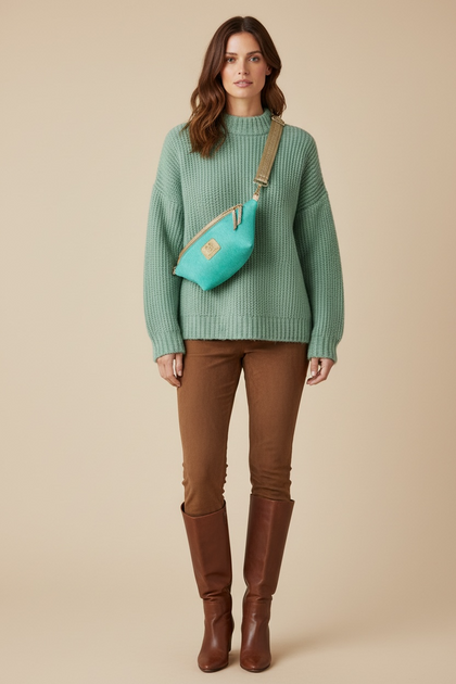 XL.TIFFANY WITH GOLD LEATHER BELT BAG