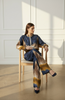 NAVY AQUARELLE SILK TOUCH LUXURY SET