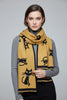 CAT LOVERS SAFRAN DOUBLE FACE SCARF